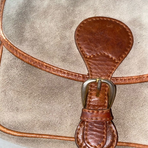 Vintage leather suede crossbody bag used