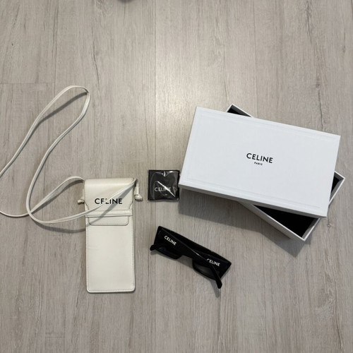 Celine sunglasses used with minor scratches, black