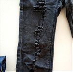  Τζιν παντελόνι Zara μαύρο με σκισίματα για κορίτσι 11-12 ετών.