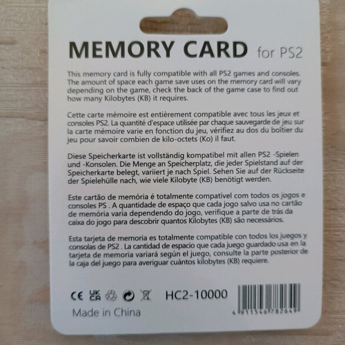 Memory card 128 MB for Playstation 2 new