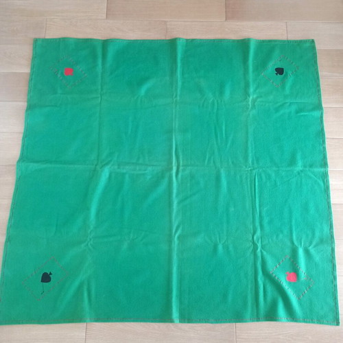 Wool felt for cards 140x130 like new with embroidered aces