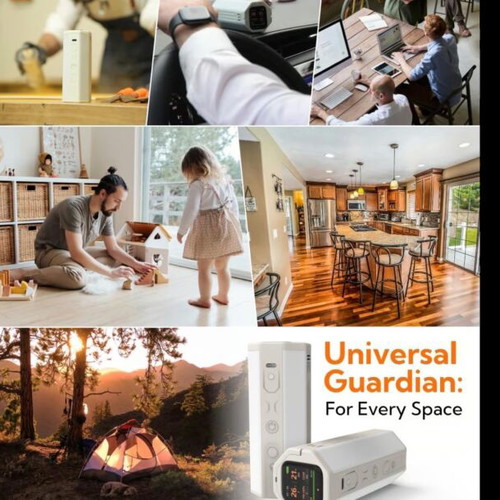 Lumopal Lum Guard 3-in-1 Air Quality Monitor Power Bank and LED Camping Lamp new