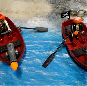 Playmobil Set 2 Βάρκες, κομπλέ με κανόνι και πειρατή