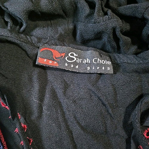 Sarah Chole black tunic like new with embroidered details