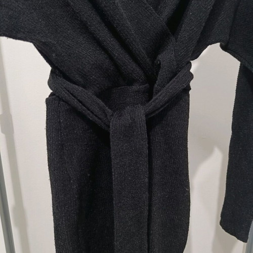 Black wrap dress like new with fabric belt