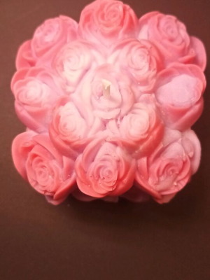 Rose candle new, hand-poured from soy wax with mandarin scent