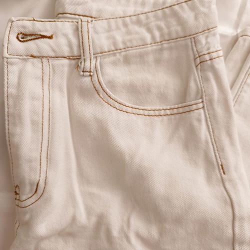 Shein white women's high-waisted wide jeans M like new