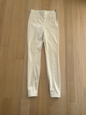 Zara leather-effect leggings pants like new, size XS, beige