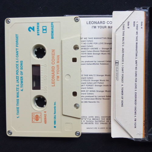 Leonard Cohen I'm Your Man audio tape used, 1980s
