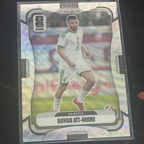 Rayan Ait-Nouri Silver Wave Panini Prizm World Cup Card like new