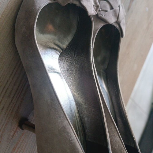 Kalogirou suede pumps used, beige, size 37.5