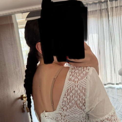 Billabong white crochet crop top used with boho details