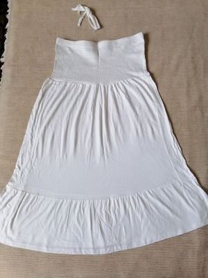 Blue Motion dress with removable straps, new, cotton and viscose, size L