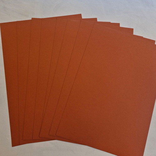 Colored A3 cardboard pack of 8 sheets new, brick red