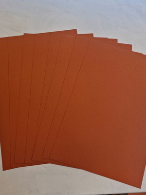 Colored A3 cardboard pack of 8 sheets new, brick red