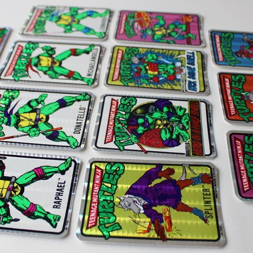 Vintage 1990 TMNT Mutant Ninja Turtles Prism Hologram Stickers set of 13 new
