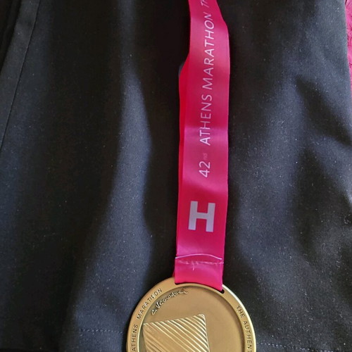 Athens Marathon 2025 5km Authentic Medal new