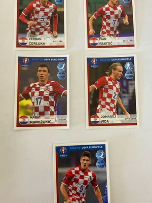 Panini UEFA Euro 2016 France (131,133,138,142,144) In good condition Package Price 4.50 Euros