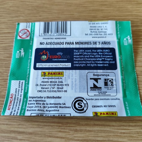Panini Euro 2008 Display Box with 80 Sealed Sticker Packs like new