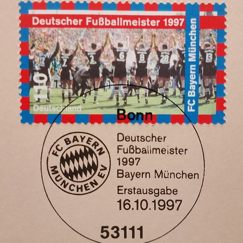 German 1997 stamp with Bonn first day cover postmark