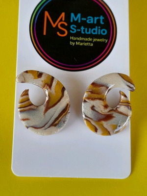 M-art S-tudio earrings new, handmade with animal print