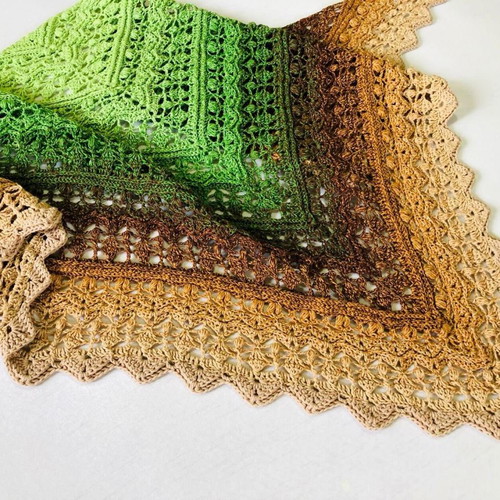 Knitted Vesna scarf new multicolor handmade