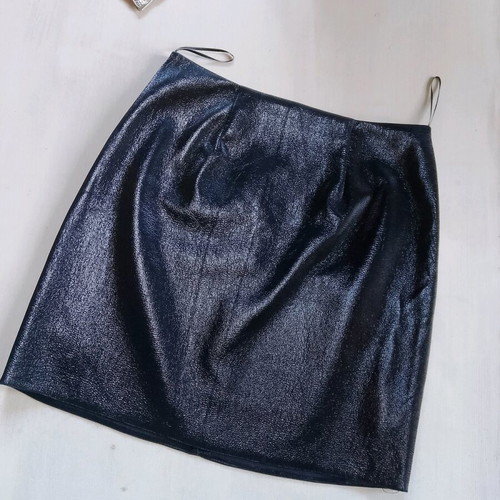 Ckontova skirt black like new, leatherette, size 2