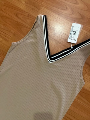 Sports dress cotton midi size Large beige new
