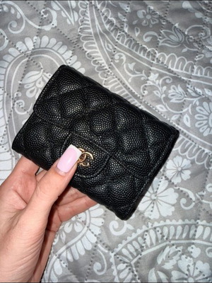 Chanel Caviar Leather Cardholder new, black