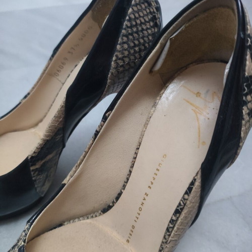 Giuseppe Zanotti γόβες 37,5, μαύρο και μπεζ δέρμα