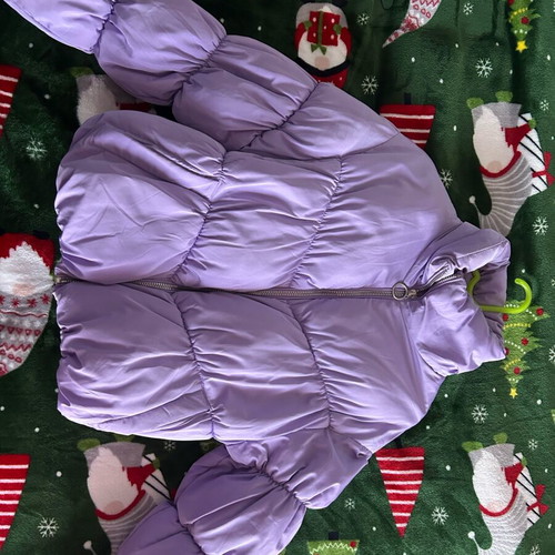 Puffer jacket lilac Bershka like new