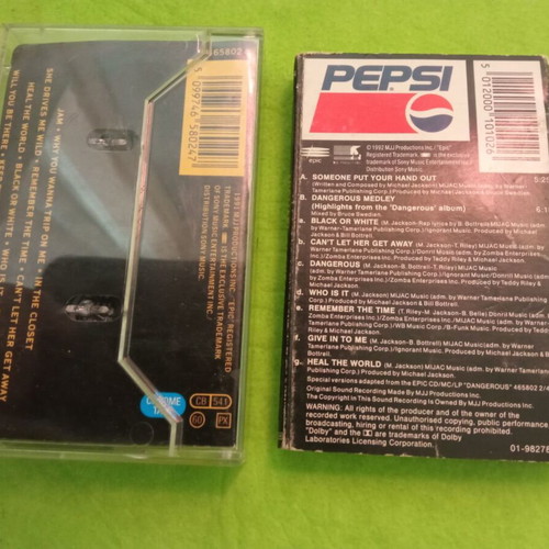 Michael Jackson Pepsi cassette tapes used