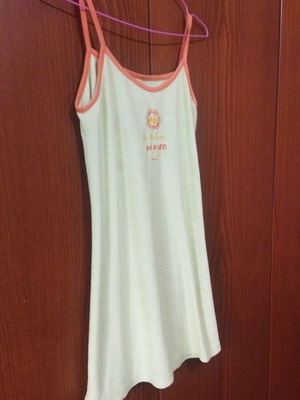 Beach dress size S like new, green and yellow