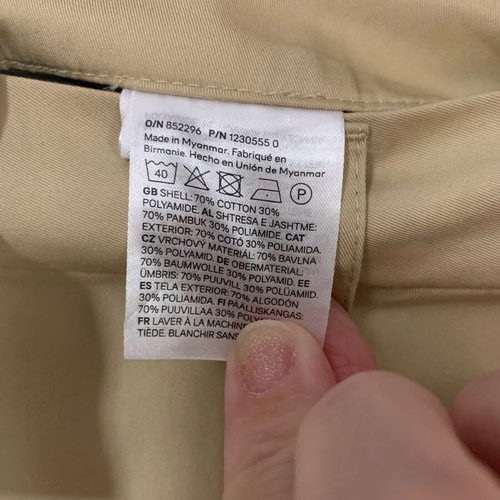 H&M cargo skirt with 2 pockets, beige, size L