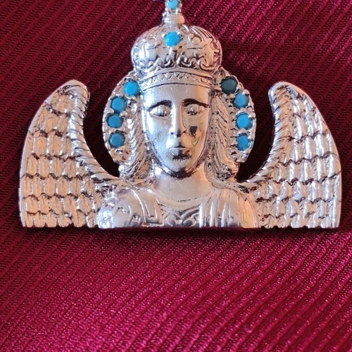 Silver amulet unused with Archangel Michael Mandamadou