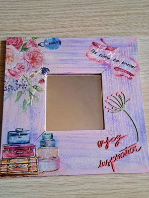 Decorative hand-painted mirror frame new