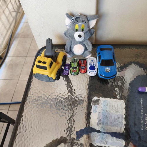 Plastic toy cars set of 6 used with gift