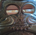 Antique brass tray used, small