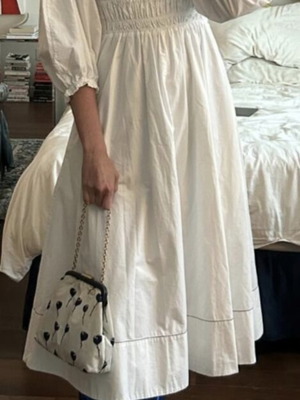 Proenza Schouler White Label white midi dress with puff sleeves