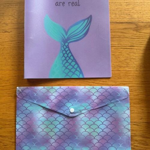 I Believe in Mermaids school set like new with bag and accessories