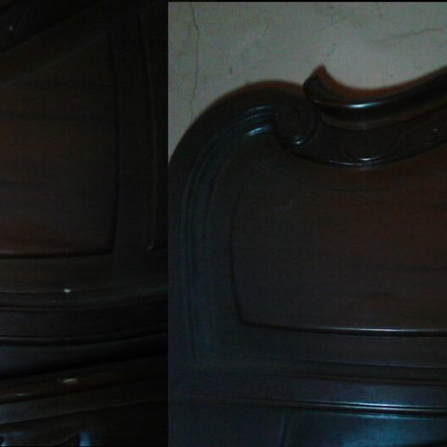 Large Walnut Bed - without the mattress