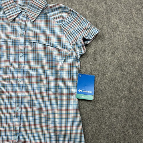 Columbia Silver Ridge Multi Plaid Women's Shirt new, Omni-Shade Omni-Wick, blue