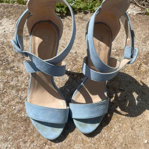Baby blue sandals used, size 36