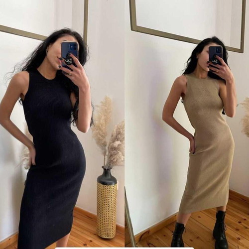 Combos Knitwear dress black like new, one size