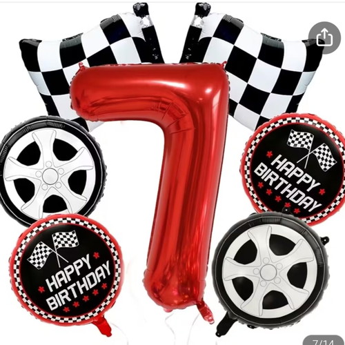Foil Balloon Set Racing Car Party Theme
