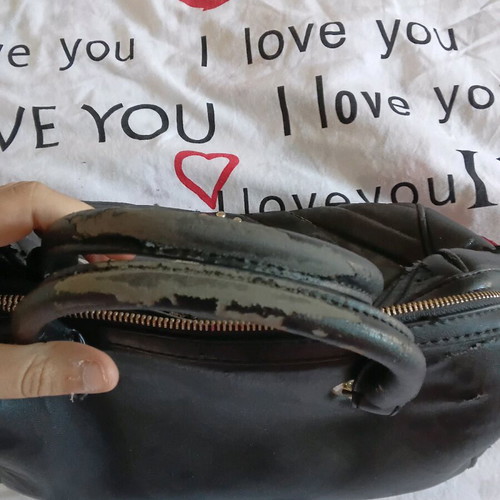 Moschino shoulder bag used, black and gold