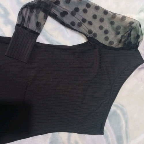 One-shoulder blouse size S black like new