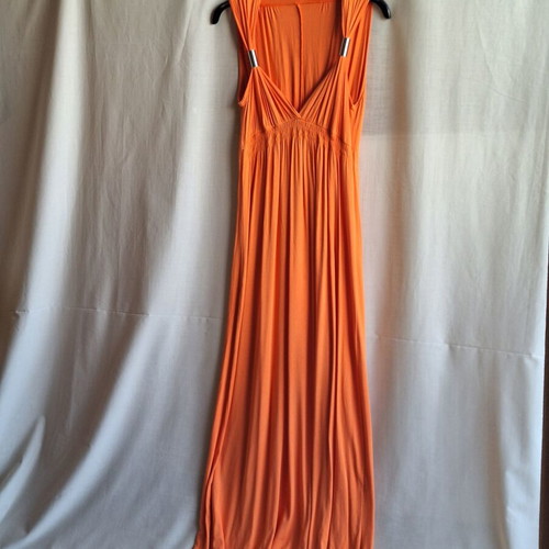Orange Maxi Dress Small Goddess Look used, resort wear
