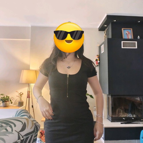 Black elastic dress like new