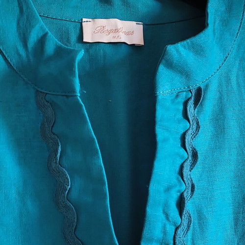 Regalinas dress caftan linen turquoise size M/L like new